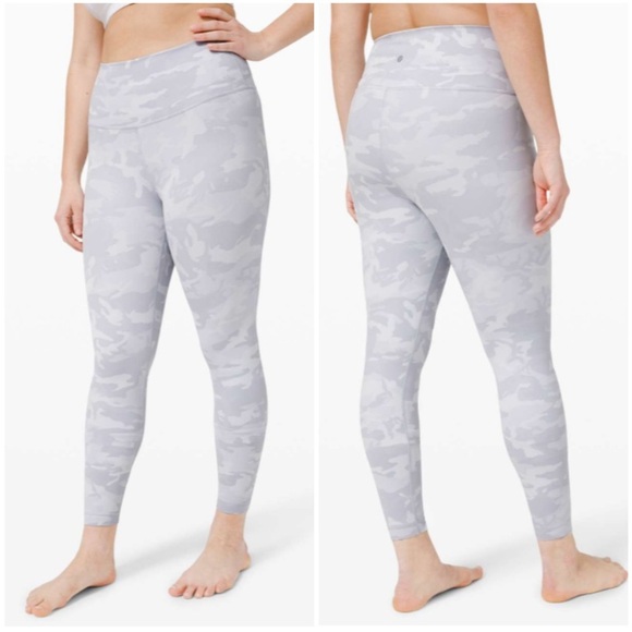 Lululemon Wunder Under High-Rise Tight 25" *Luxtreme Size 2 White Camo W5CQUS - Picture 1 of 13